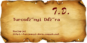 Turcsányi Dóra névjegykártya
